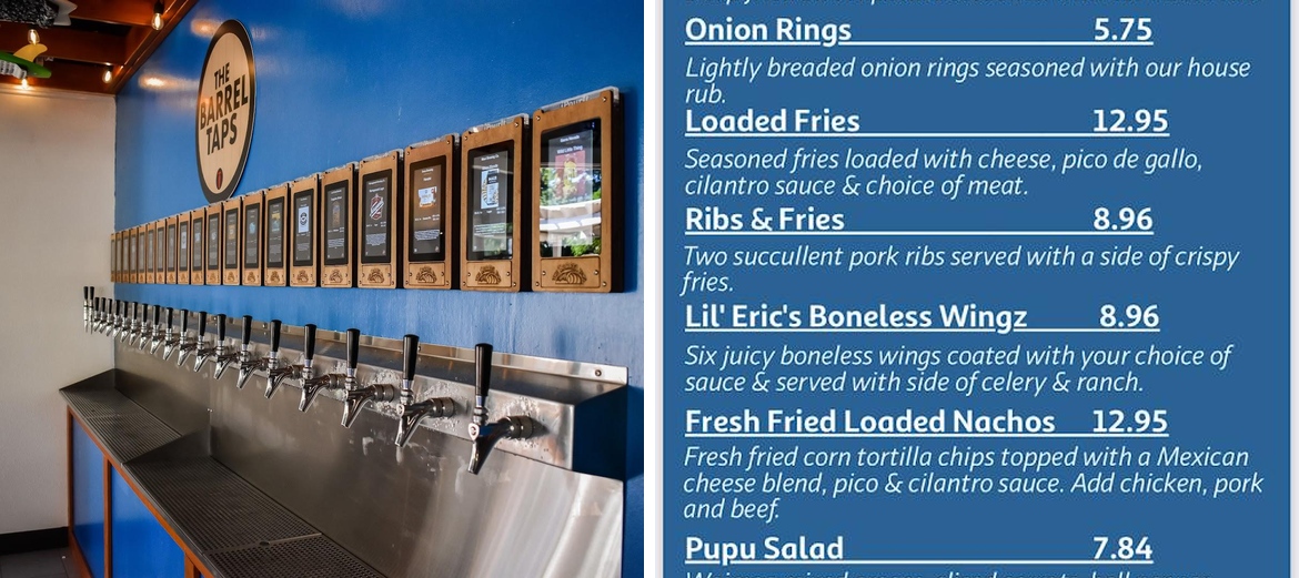 The Barrel Taps Waimea Menu